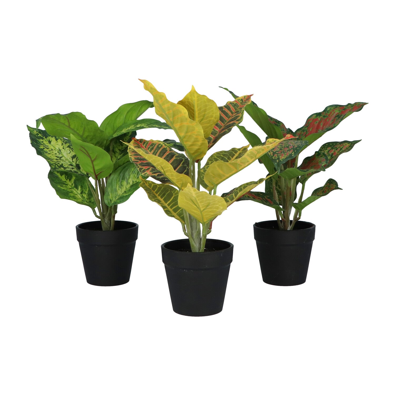 Kopu® set 3 verschillende kunstplantjes 25 cm hoog