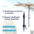 Kopu® Valencia Parasol Rond 300 cm met Beschermhoes en Voet - Creme