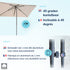Kopu® Leon Parasol Rechthoek 150x250 cm - Balkonparasol met Hoes - Creme