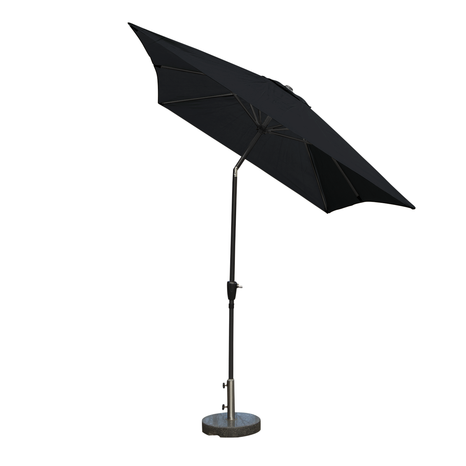 Kopu® rechteckiger Sonnenschirm Bilbao 150x250 cm mit Bezug - Schwarz