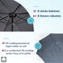 Kopu® Madrid 350 cm Grote Parasol Rond met Beschermhoes - Grijs