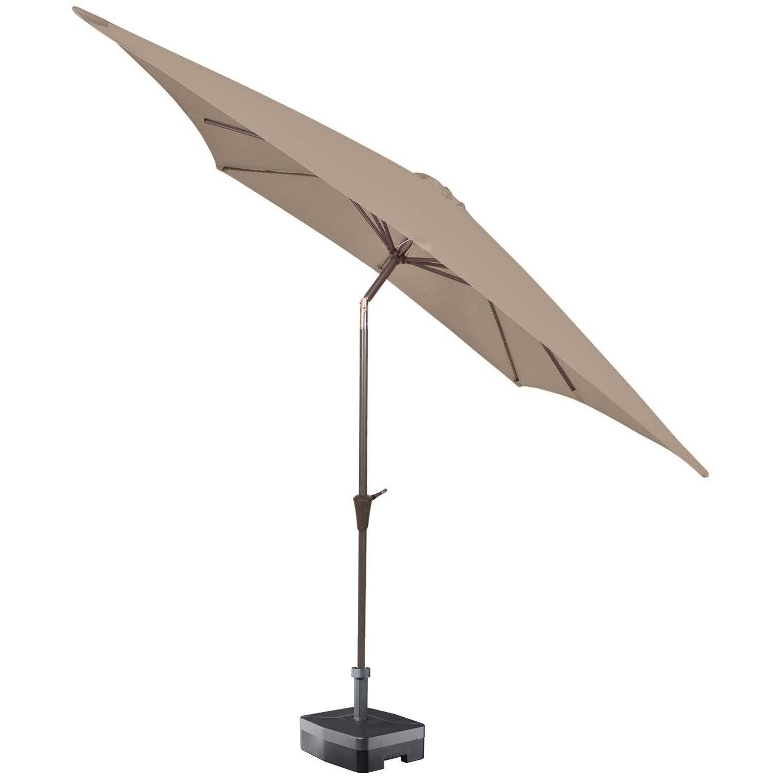 Kopu® Altea Parasolset Vierkant 230x230 cm met Hoes en Voet - Taupe