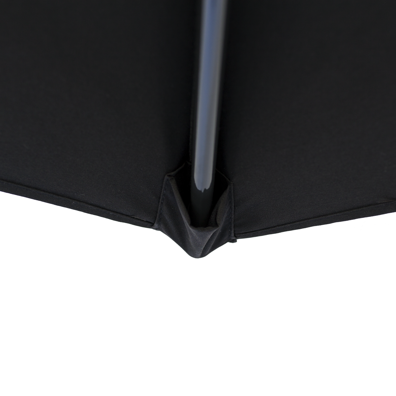 Kopu® rechteckiger Sonnenschirm Bilbao 150x250 cm mit Bezug und Sockel - Schwarz