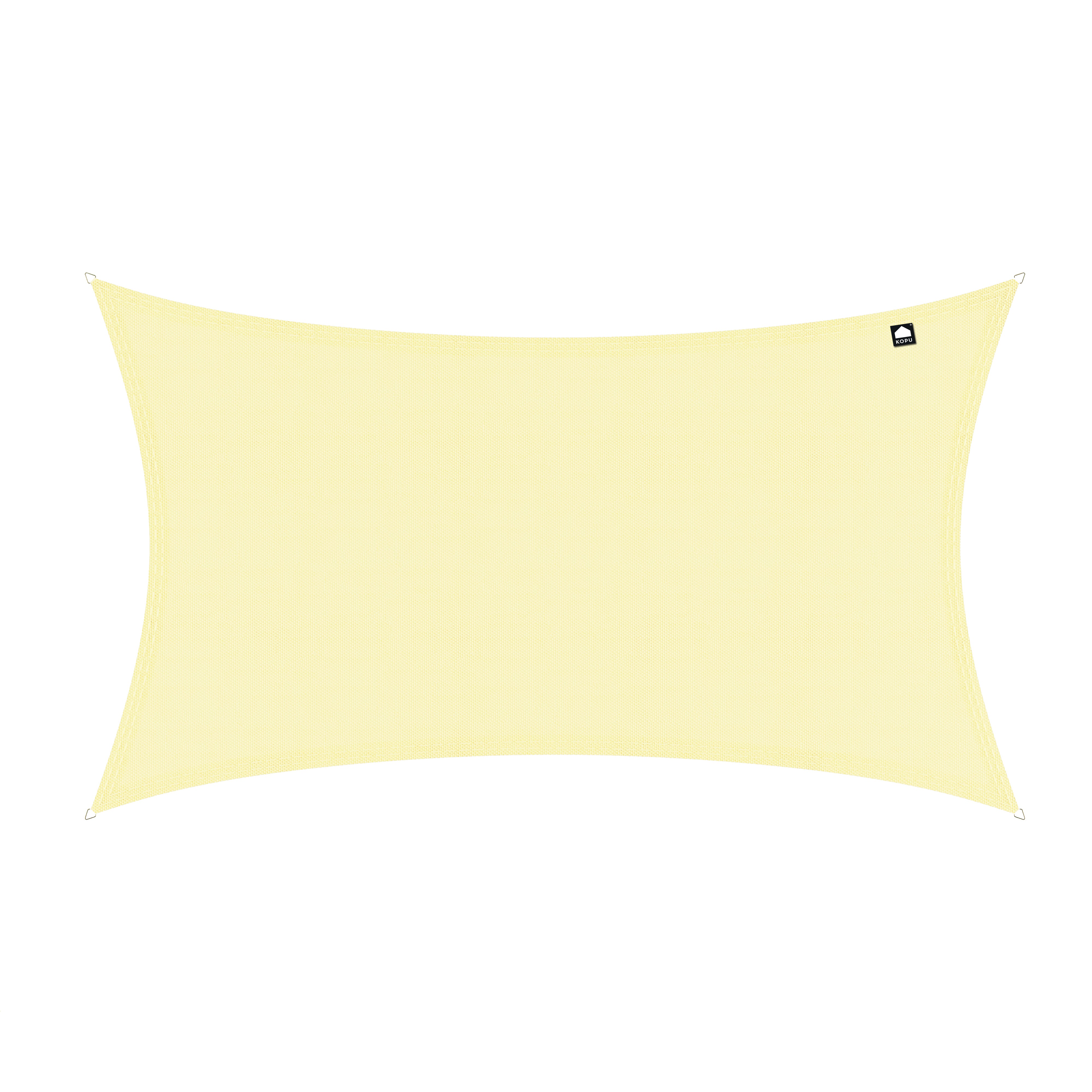 Kopu® Schaduwdoek Rechthoek 4x6 m Waterdicht - Zonnedoek - Creme