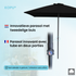 Kopu® Leon Parasol met Hoes Rechthoek 150x250 cm - Balkonparasol - Zwart