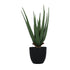 Kopu® Kunstpflanze Aloe Vera 55 cm im schwarzen Blumentopf - 17 Blätter