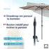 Kopu® Valencia Parasol Rond 300 cm met Beschermhoes - Taupe