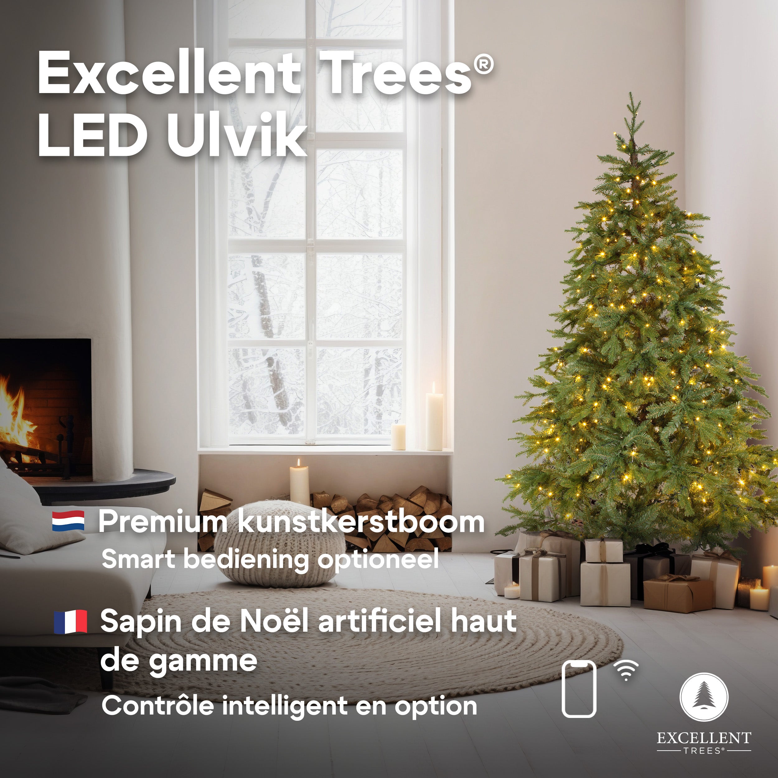 Excellent Trees® LED Ulvik 300 cm - Premium XL Kerstboom met 860 lampjes - ⌀178cm - 300cm