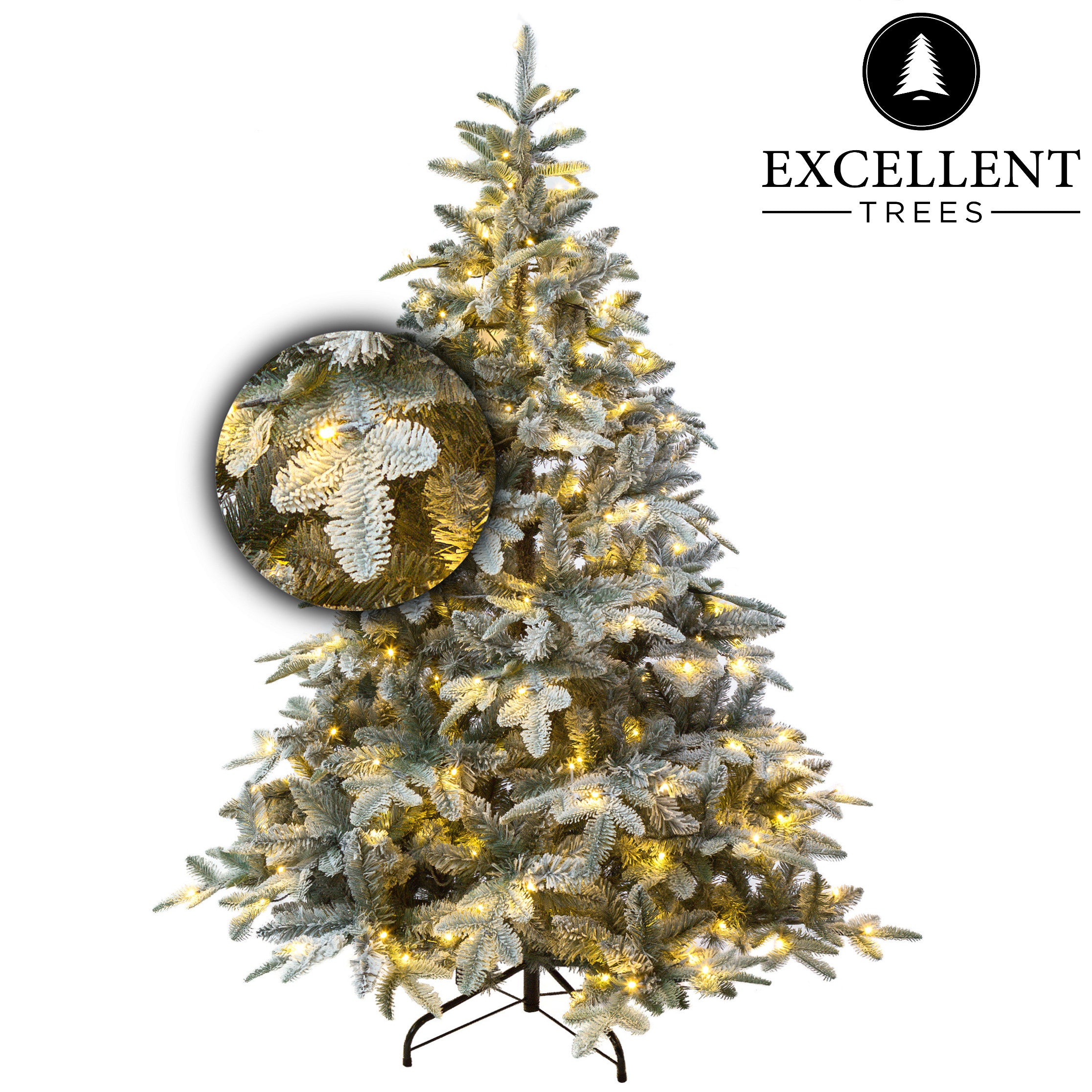 Excellent Trees® LED Otta 150cm Kerstboom met Sneeuw en Verlichting ⌀99cm - ↕150cm