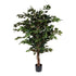 Kopu® Kunstplant Ficus Benjamina 120 cm - zwarte pot - 1260 bladeren