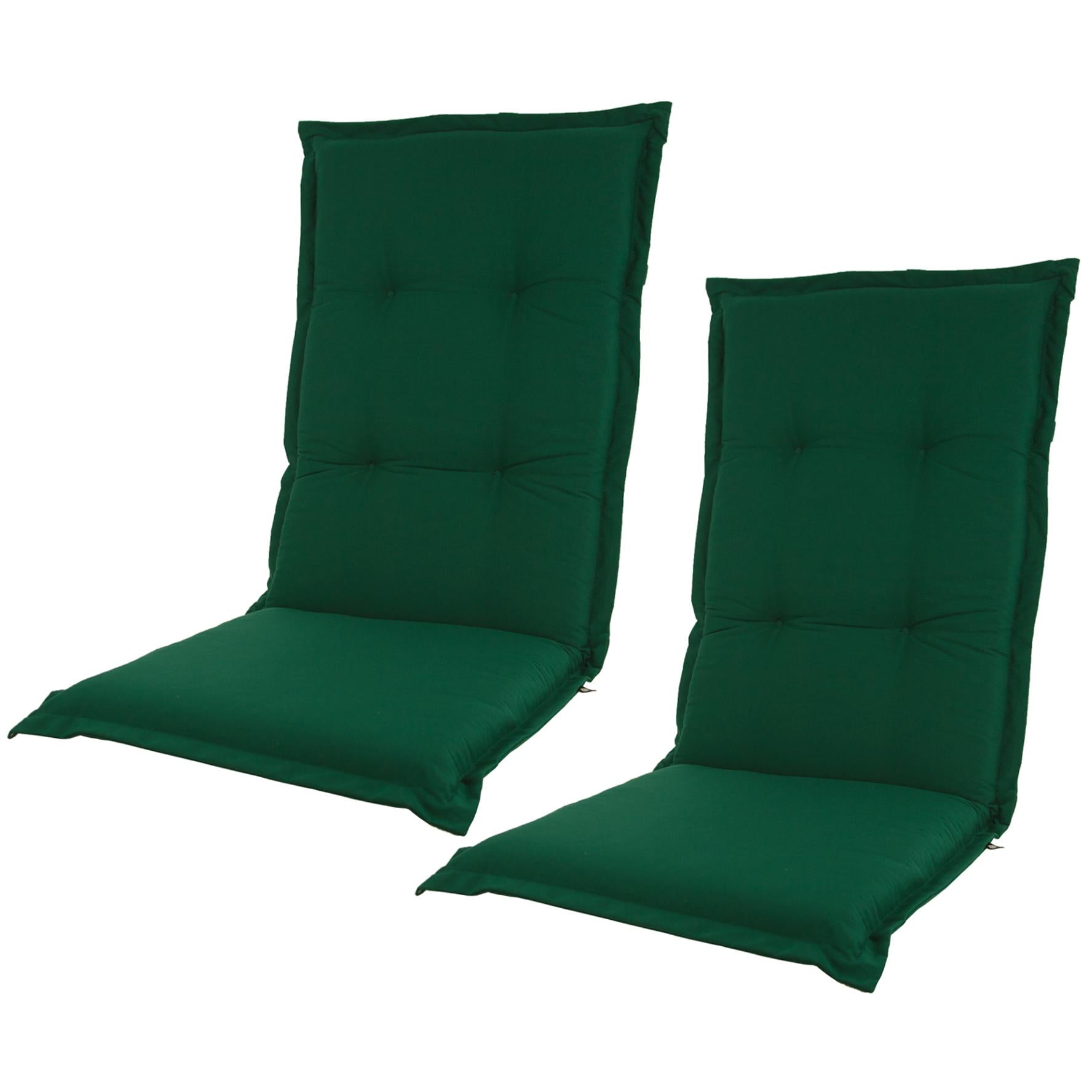 Kopu® Prisma Forest Green Hoge rug 125x50 cm - 2 Stuks Tuinkussens