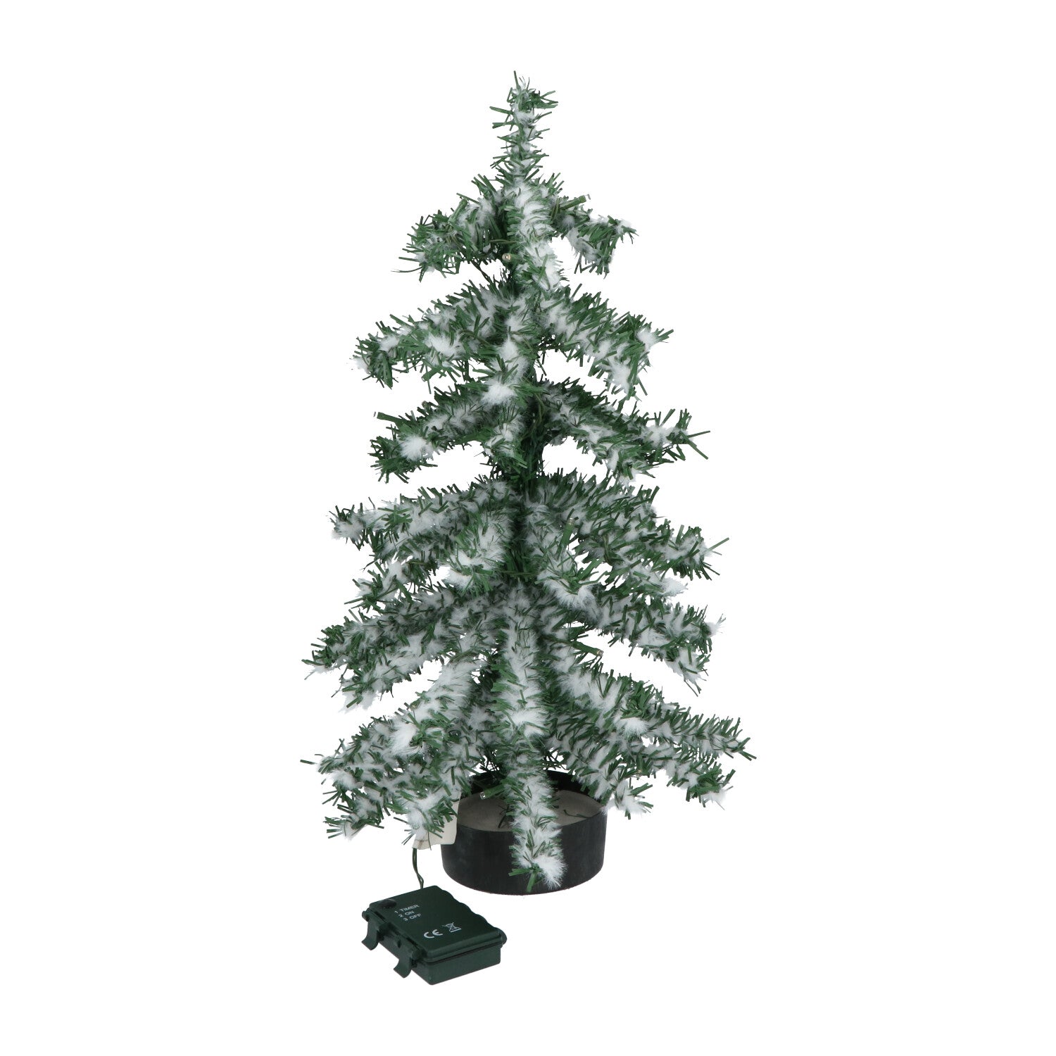 Excellent Trees® Valbo Mini Kerstboom 50 cm met batterij verlichting en Sneeuw - Kunstkerstboom met 72 Lampjes