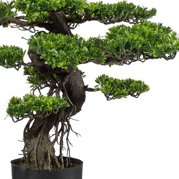 90 cm Kopu kunstmatige ceder bonsai boom met zwarte pot - Bonsai boom