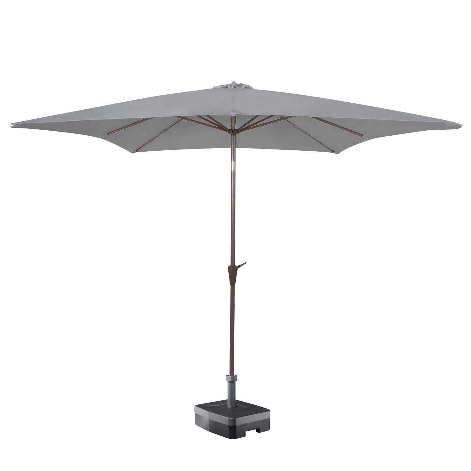 Kopu® Altea Parasol Vierkant 230x230 cm met Windvanger - Lichtgrijs