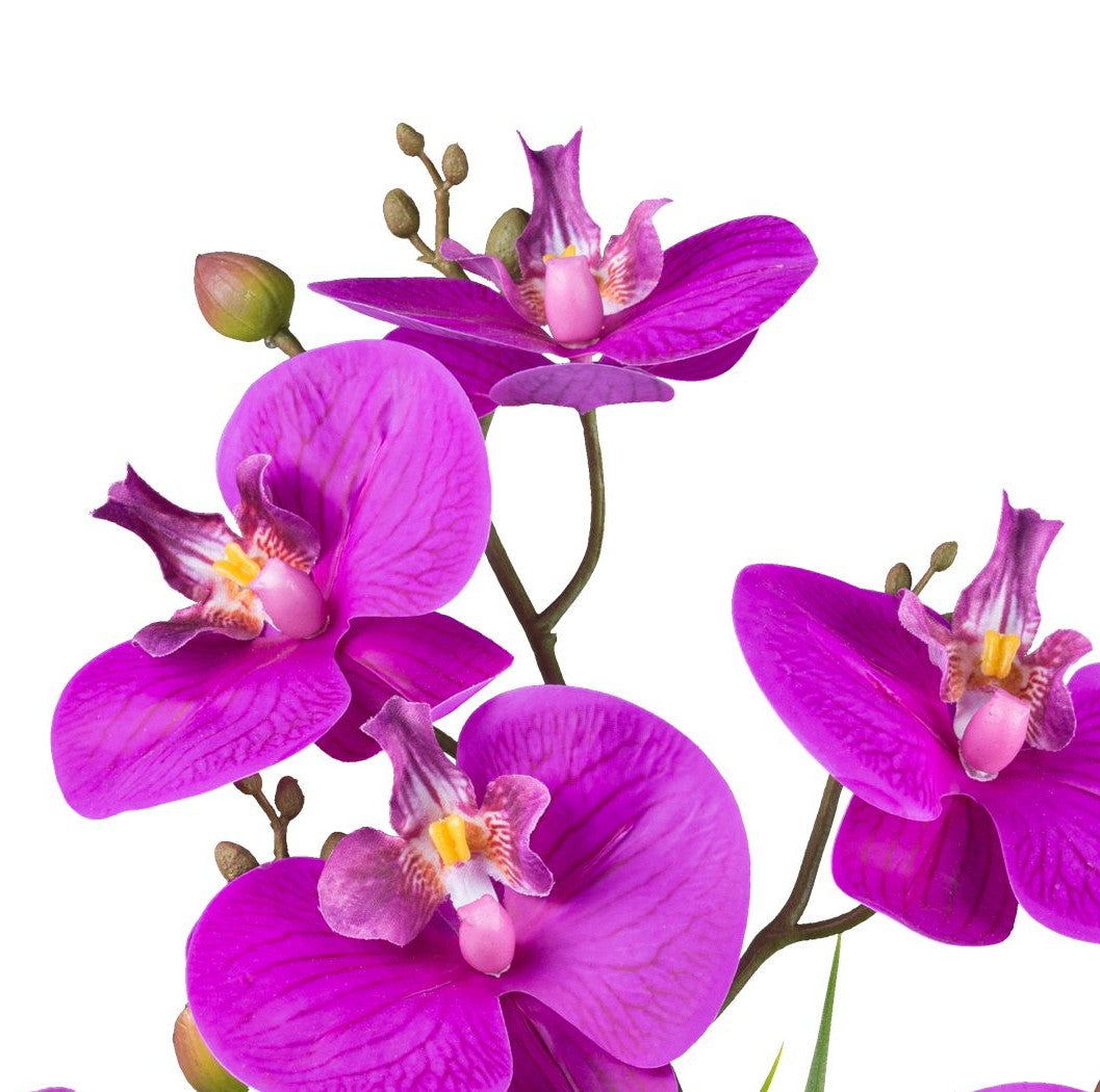 Kopu® Kunstbloem Orchidee 41 cm Paars met Bloemschaal - Phalaenopsis