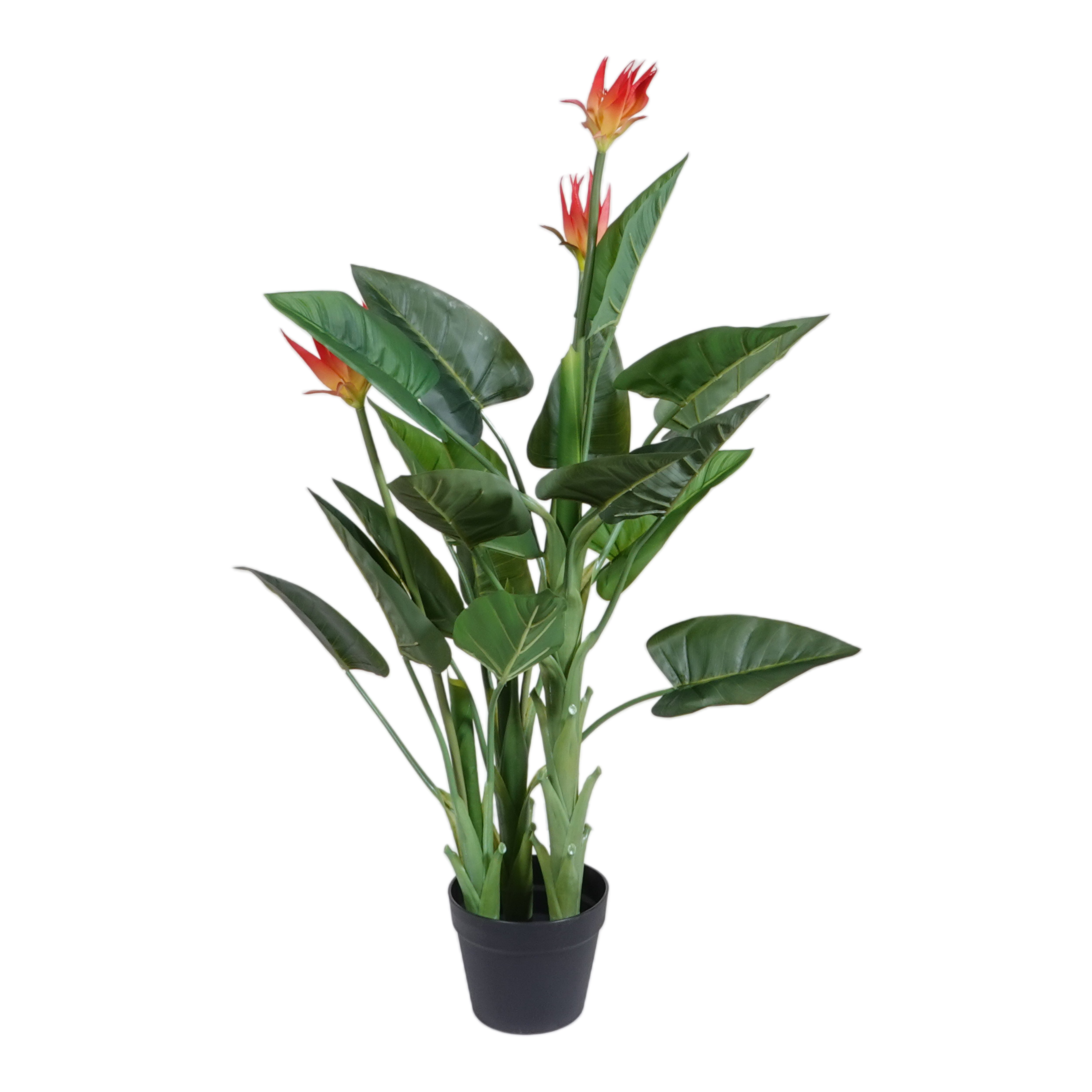 Kopu® Kunstplant Guzmania 105 cm met 3 oranje bloemen - Nepplant