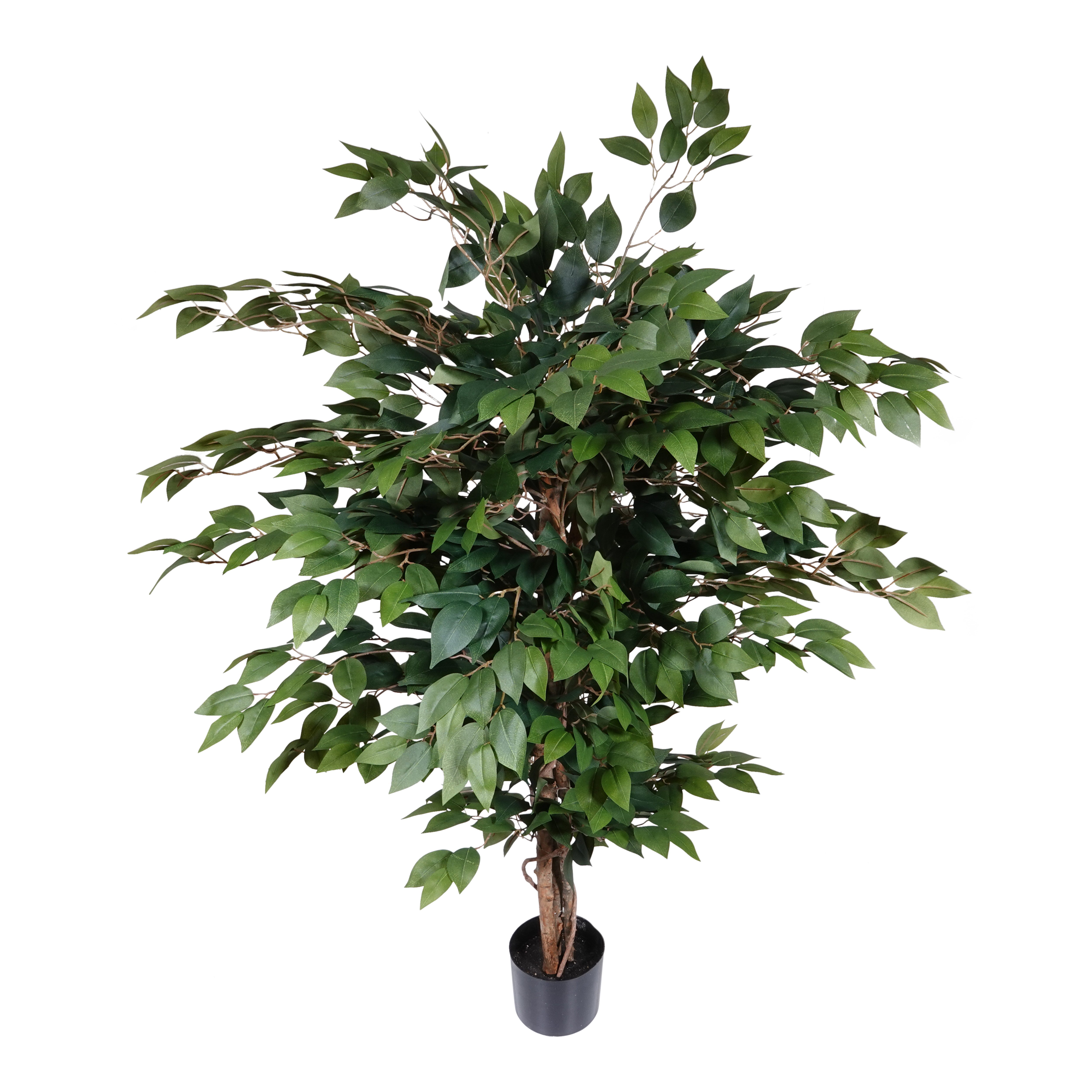 Kopu® Kunstplant Ficus Benjamina 120 cm in zwarte pot - 1260 bladeren