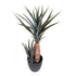 Kopu® Kunstpflanze Agave 80 cm im schwarzen Topf – 2 Stämme – Kunstpflanze