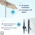Kopu® Valencia Parasol Rond 300 cm met Beschermhoes en Voet - Creme