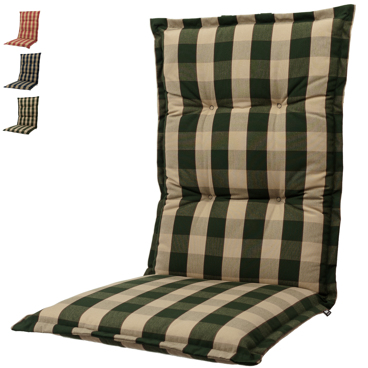 Kopu® Country Green – Bequemes Gartenkissen mit hoher Rückenlehne – Grün