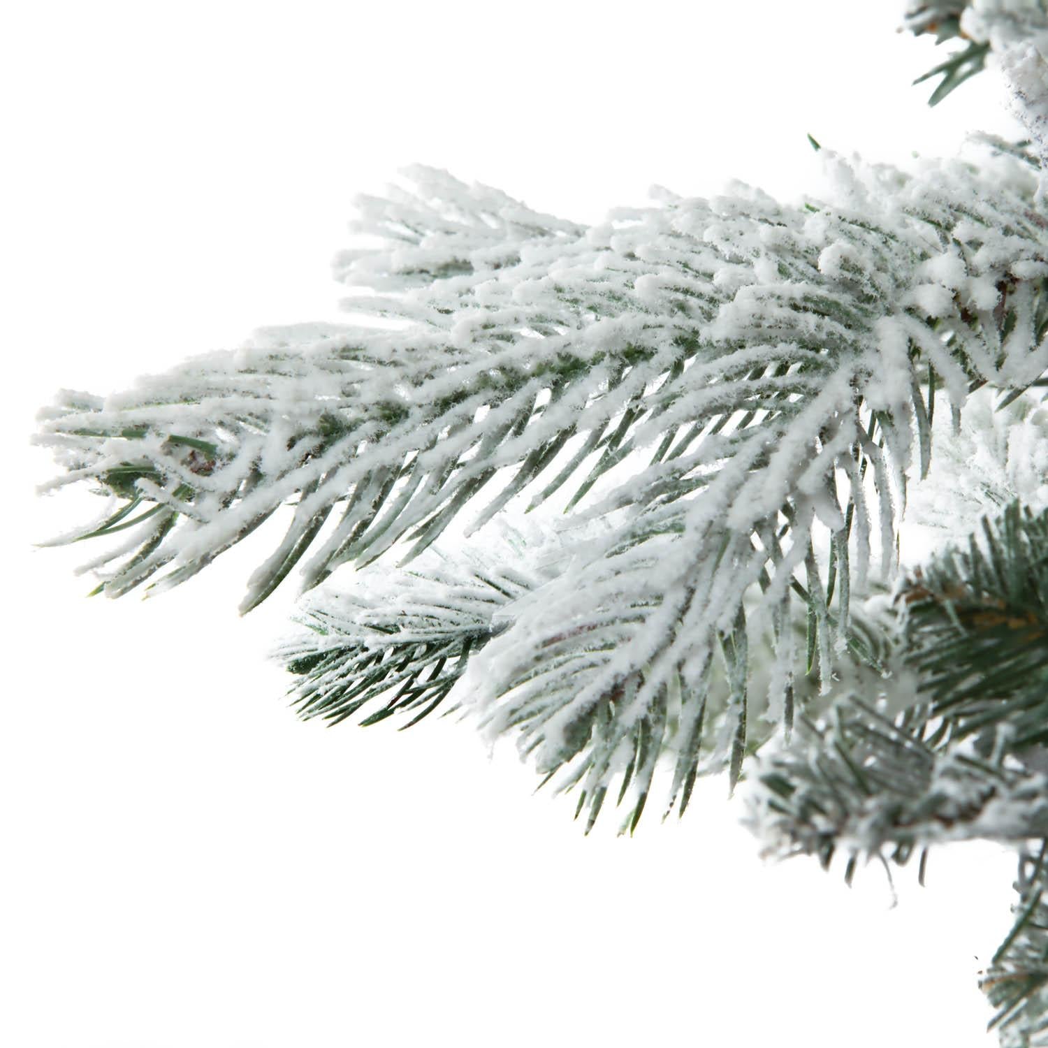 Excellent Trees® LED Varberg Smalle Witte Kerstboom met Sneeuw en Verlichting 150 cm -  ⌀86cm - ↕150cm
