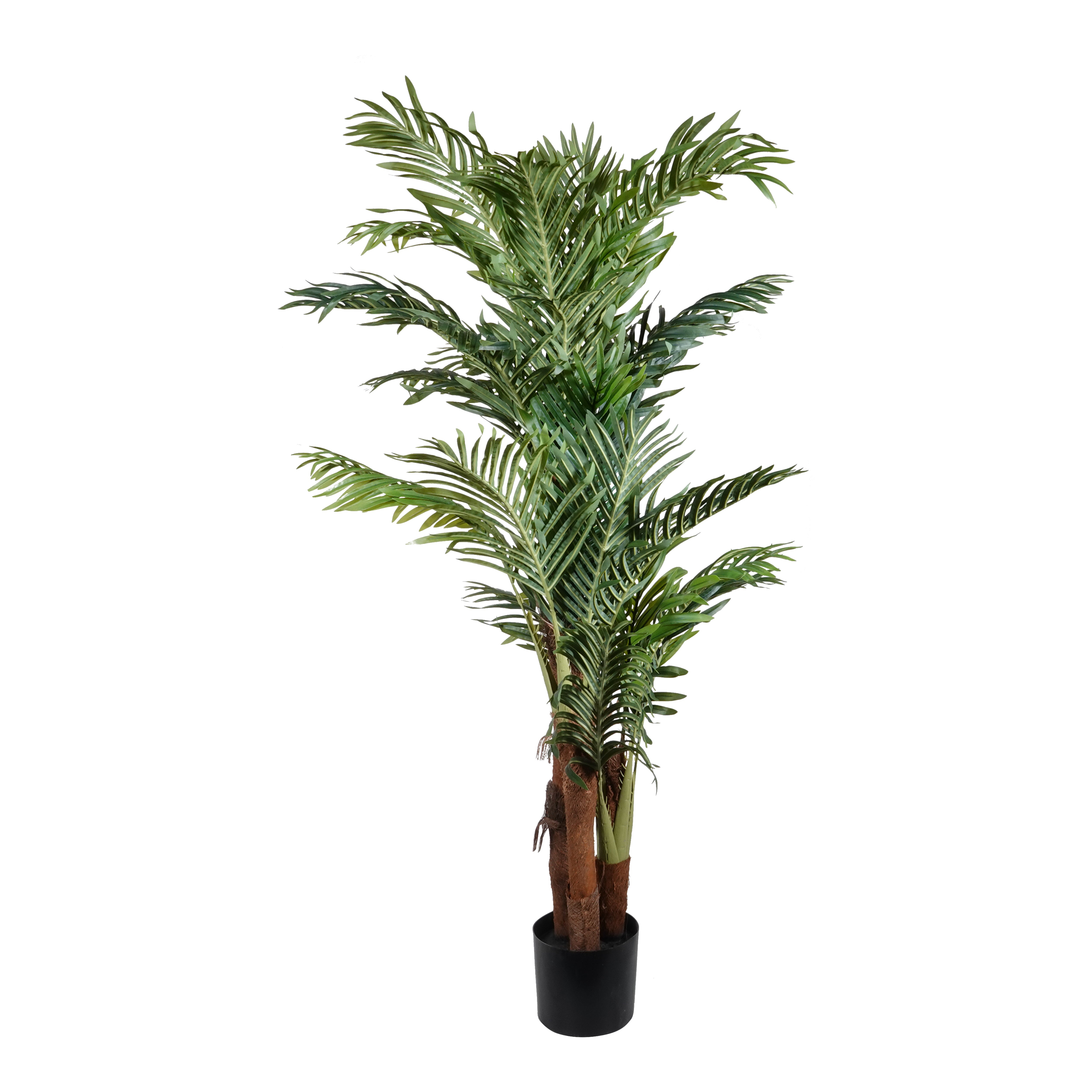 Kopu® Kunstplant Arecapalm 160 cm 3 Stammen - zwarte pot - Nepplant