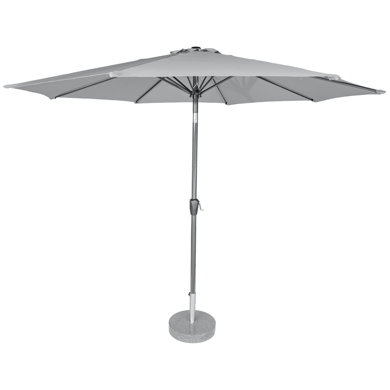 Kopu® Calma Parasolset Rond 300 cm met Hoes en Voet - Lichtgrijs (Copy)