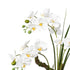 Kopu® Kunstbloem Orchidee 46 cm Wit met Bloempot - Phalaenopsis
