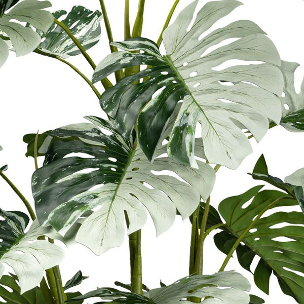 Kopu® Kunstplant Monstera Variegata Half Moon 115 cm - 16 bladeren