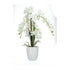 Kopu® Kunstblume Orchidee 67 cm weiß im Blumentopf rund - Phalaenopsis