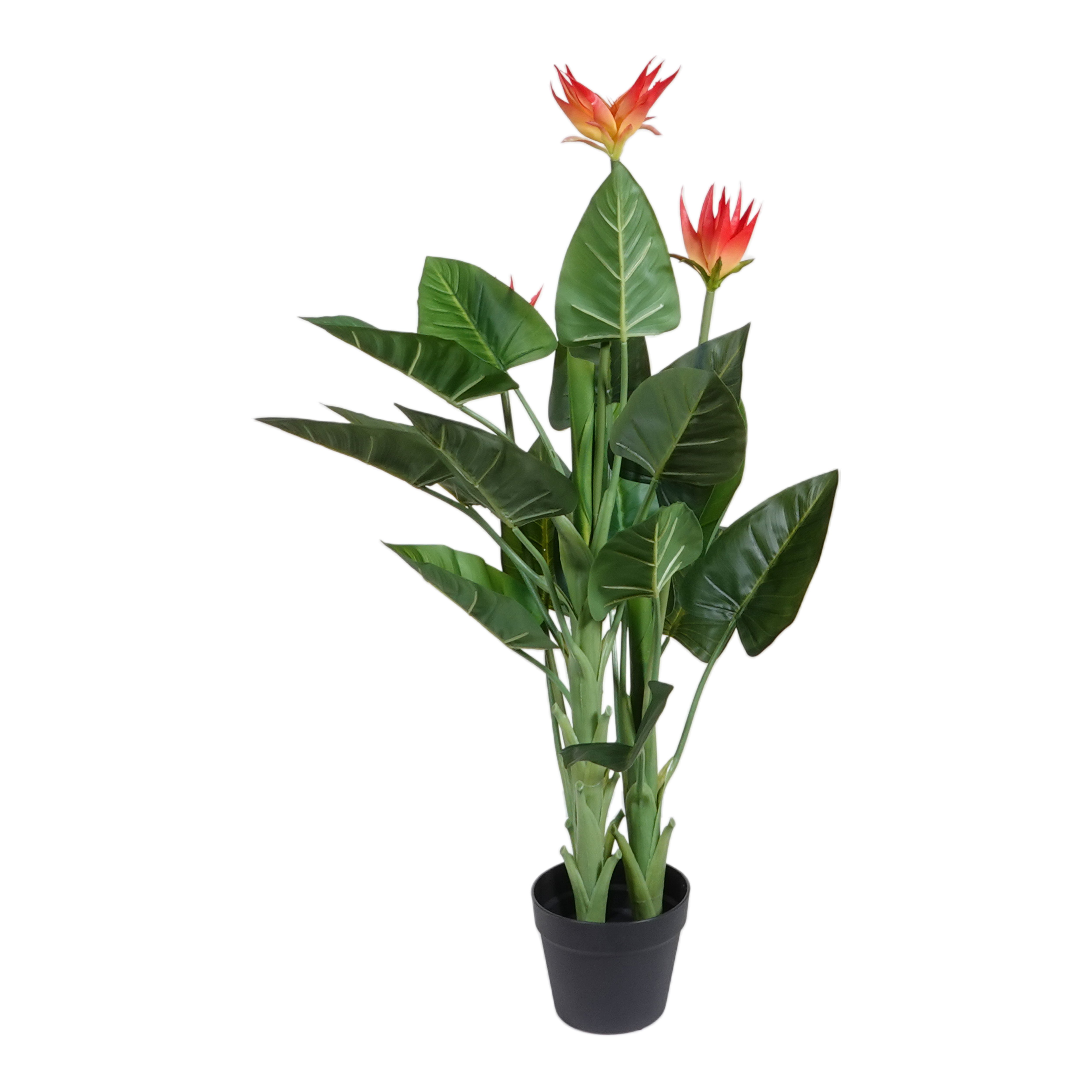 Kopu® Kunstplant Guzmania 105 cm met 3 oranje bloemen - Nepplant