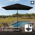 Kopu® Leon Parasol met Hoes Rechthoek 150x250 cm - Balkonparasol - Zwart