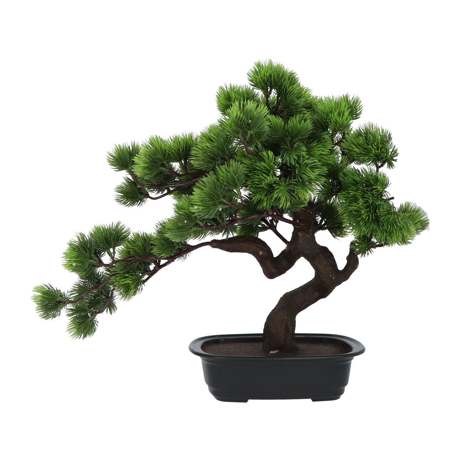 Kopu® Kunstpflanze Bonsai 40 cm Kiefer mit schwarzem Topf – Bonsai-Baum