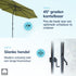 Kopu® Valencia Parasol Rond 300 cm met Beschermhoes en Voet - Olijf