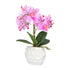 Kopu® Kunstpflanze Orchidee 33 cm in weißem Dekotopf 13x9cm - Rosa
