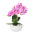 Kopu® Kunstpflanze Orchidee 33 cm in weißem Dekotopf 13x9cm - Rosa
