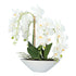 Kopu® Kunstbloem Orchidee 53 cm Wit met Schaal Ovaal - Phalenopsis
