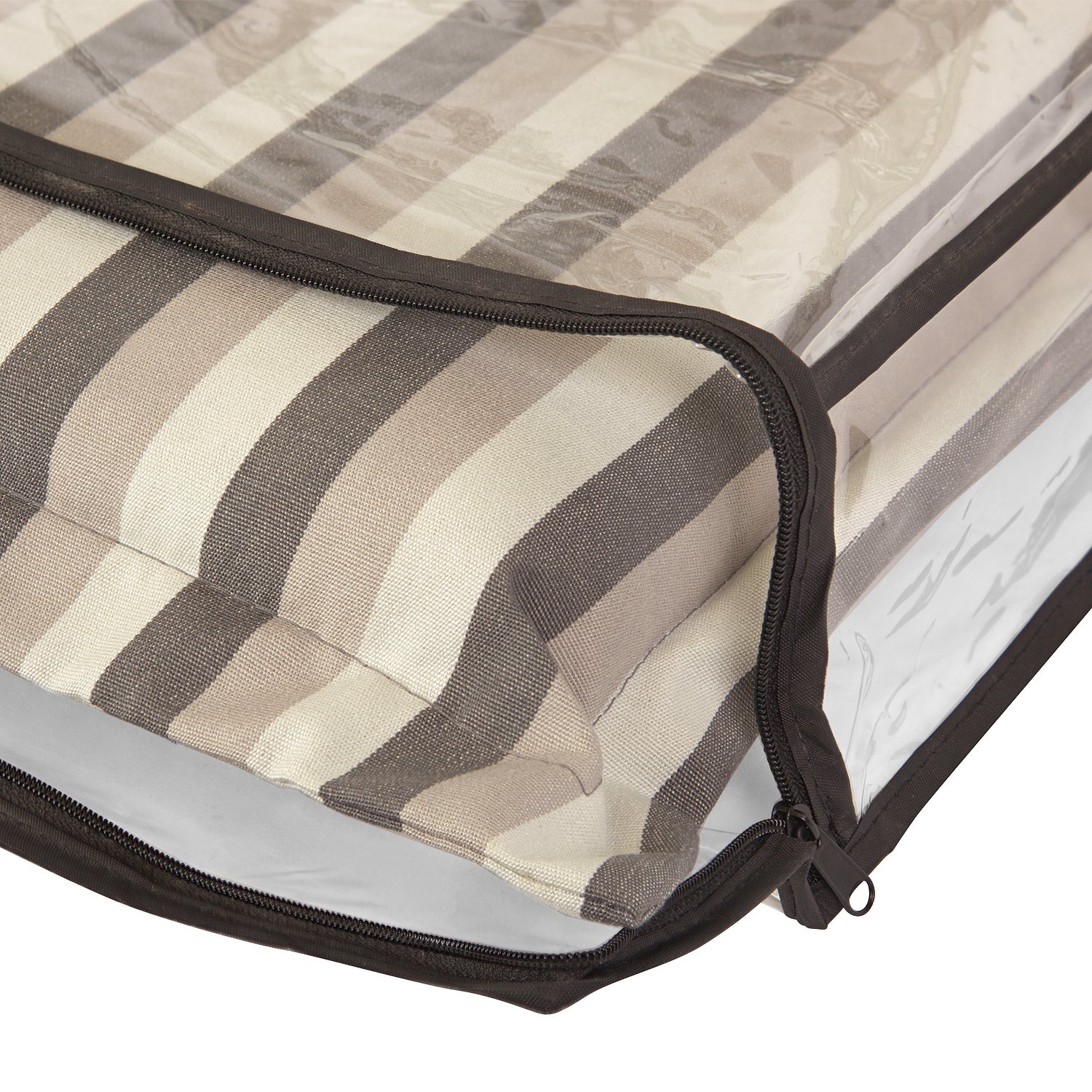 Kopu® Lines Grey - Comfortabel Tuinkussen Hoge Rug - Grijs gestreept