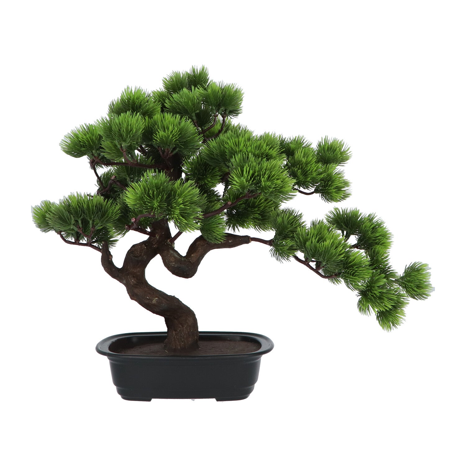 Kopu® Kunstpflanze Bonsai 40 cm Kiefer mit schwarzem Topf – Bonsai-Baum