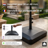 Kopu® Vulbare Parasolvoet 70 kg op wielen voor Grote Parasols - Antraciet