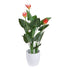 Kopu® Kunstpflanze Guzmania 105 cm mit 3 orangefarbenen Blüten - Kunstpflanze