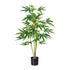 Kopu® Kunstpflanze Hanf 90 cm mit schwarzem Topf – 73 Blätter