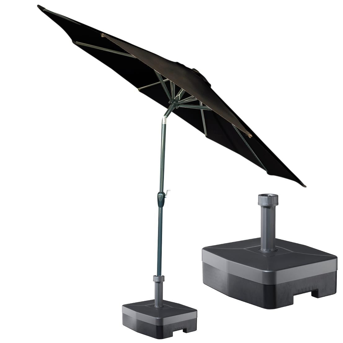 Kopu® Rundstabschirm 300 cm Calma mit Sockel - Anthrazit