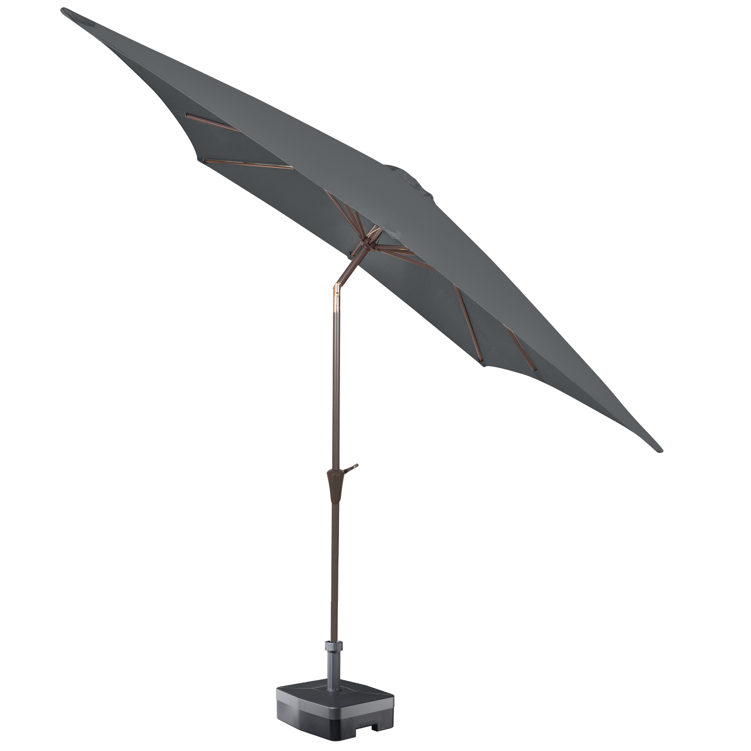 Kopu® Malaga Parasolset Vierkant 200x200 cm met Hoes - Grijs