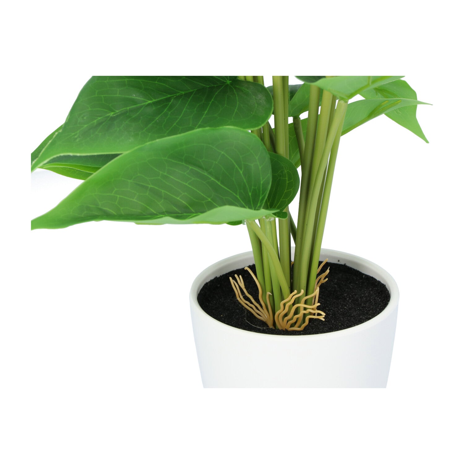 Kopu® 2 stuks Anthurium Kunstplant 40 cm - 3 bloemen - Flamingoplant