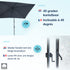 Kopu® Sevilla Parasol Rechthoek 200x300 cm met Hoes - Balkonparasol Grijs