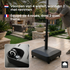 Kopu® Vulbare Parasolvoet 70 kg op wielen voor Grote Parasols - Antraciet
