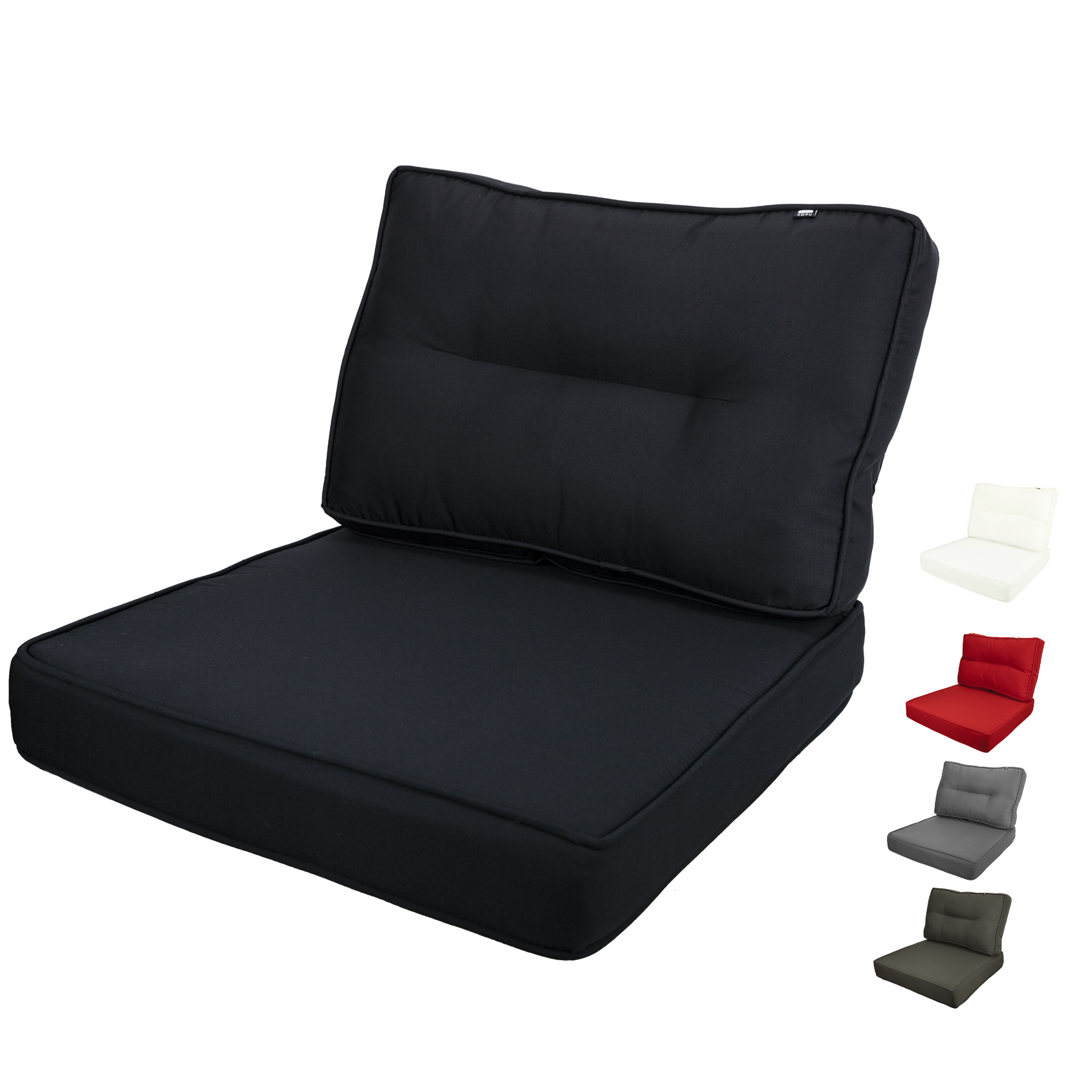 Kopu® Prisma Black Loungekissen Rückenkissen 60x40 cm - Schwarz