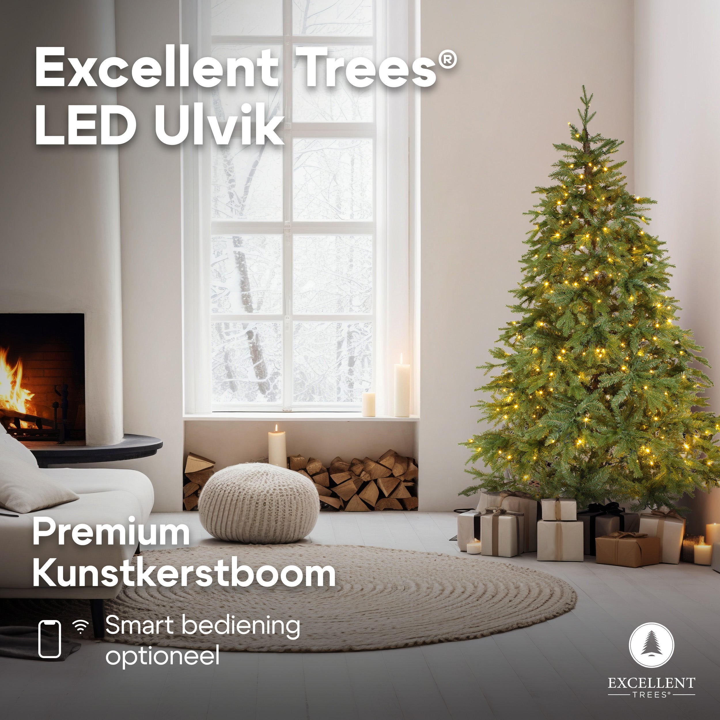 Excellent Trees® LED Ulvik 300 cm - Premium XL Kerstboom met 860 lampjes - ⌀178cm - 300cm