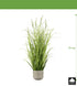 Kopu Kunstplant Gras met Pluim 75 cm met Sierpot - Grijs/groen